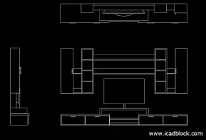 TV Stand DWG Block download