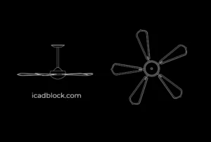 Ventilador de techo en AutoCAD
