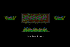 Parterre de flores DWG