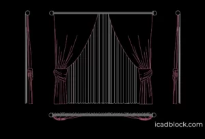 Tied curtain in plan