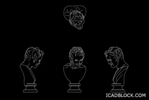 Head Sculpture CAD Block download