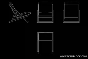 bloque CAD de tumbona
