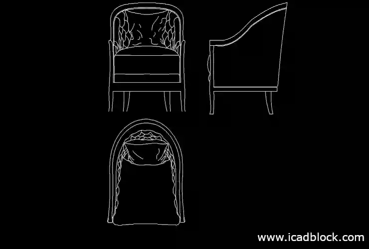 Ritchie's tapered Armchair CAD block