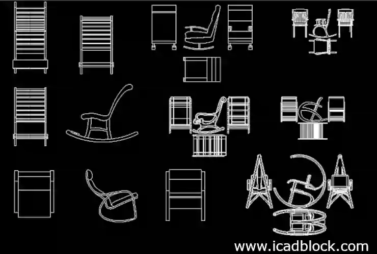 Rocking chair CAD Block