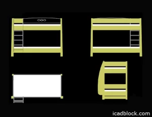Bunk Bed in autocad