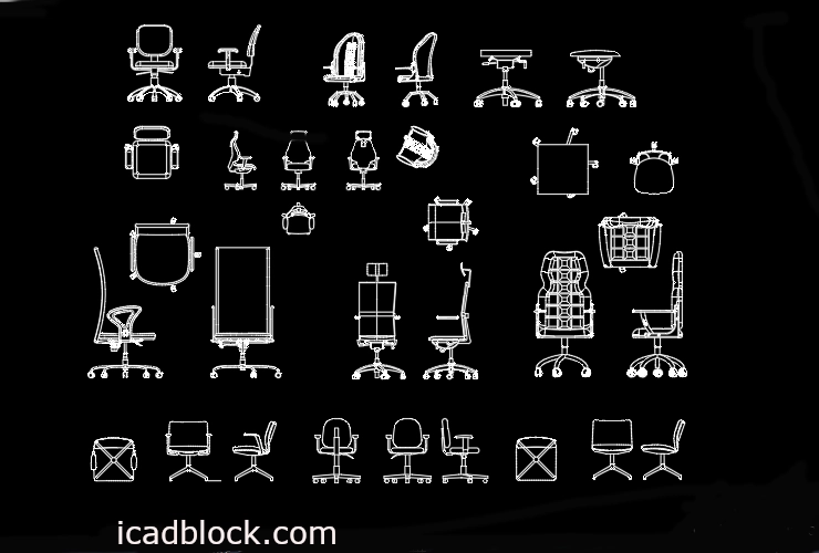 Office Chair CAD Block