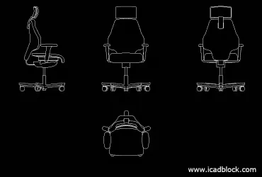 revolving Office chair 2d model