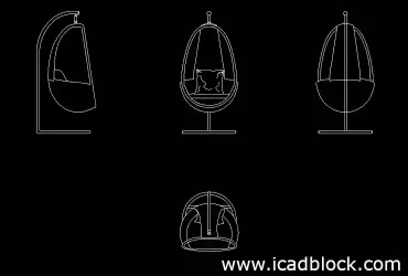 hanging chair cad block in autocad