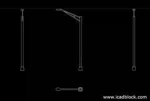 street light dwg 2d model