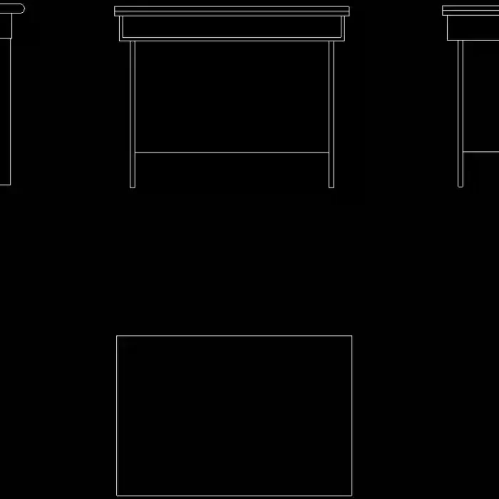 escritorio de estudiante 2D AutoCAD