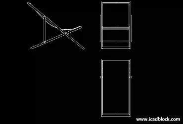 2D Deck chair DWG model