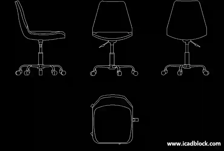 Desk Chairs CAD Block for autocad