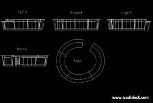 Greeting Desk DWG CAD Block for autocad