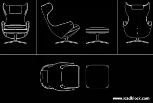 Modern Lounge Chair DWG model download
