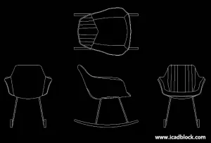 Mecedora cad block modelo