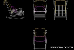 Rocking Chair DWG CAD Block Download