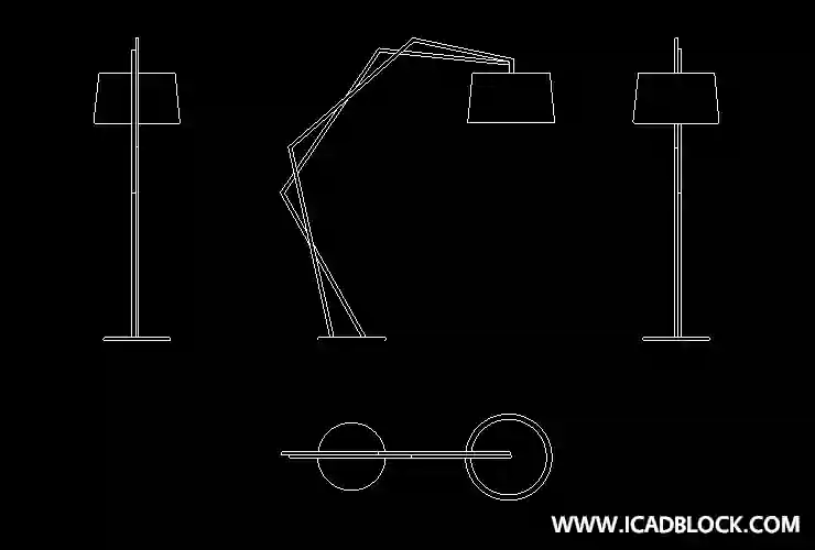 Standing Lamp DWG model for autocad