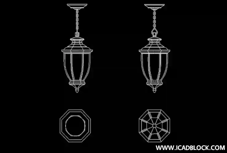drop lighting DWG CAD for autocad - iCADBLOCK