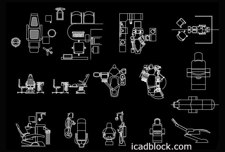 Medical Chair CAD Block