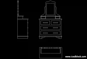 toilet table dwg cad block free download