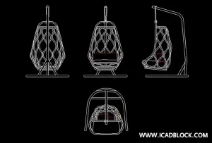 2D Swing chair AutoCAD file download