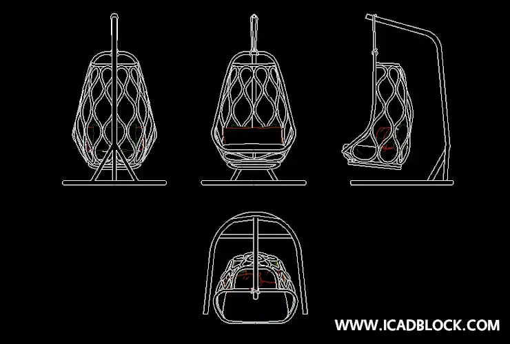 2D Swing chair Autocad file