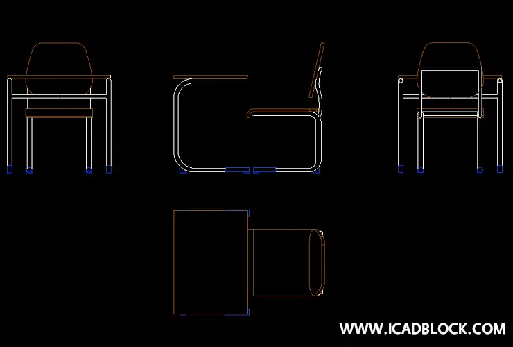 student chair and table dwg