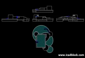swimming pool dwg 2d model