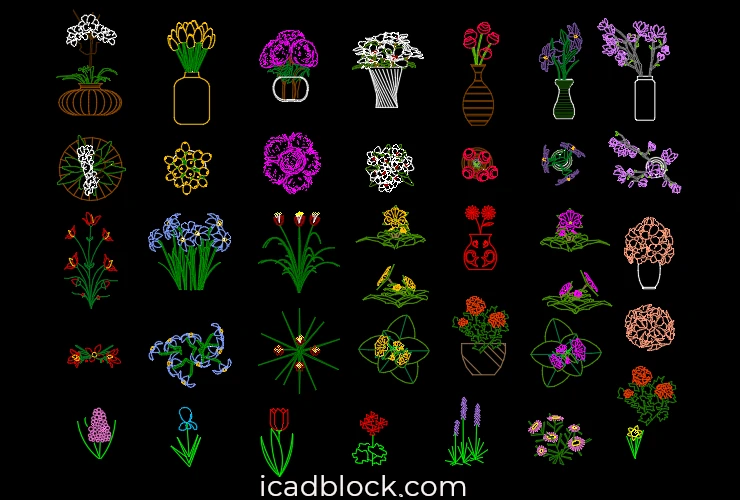 Flower CAD Block