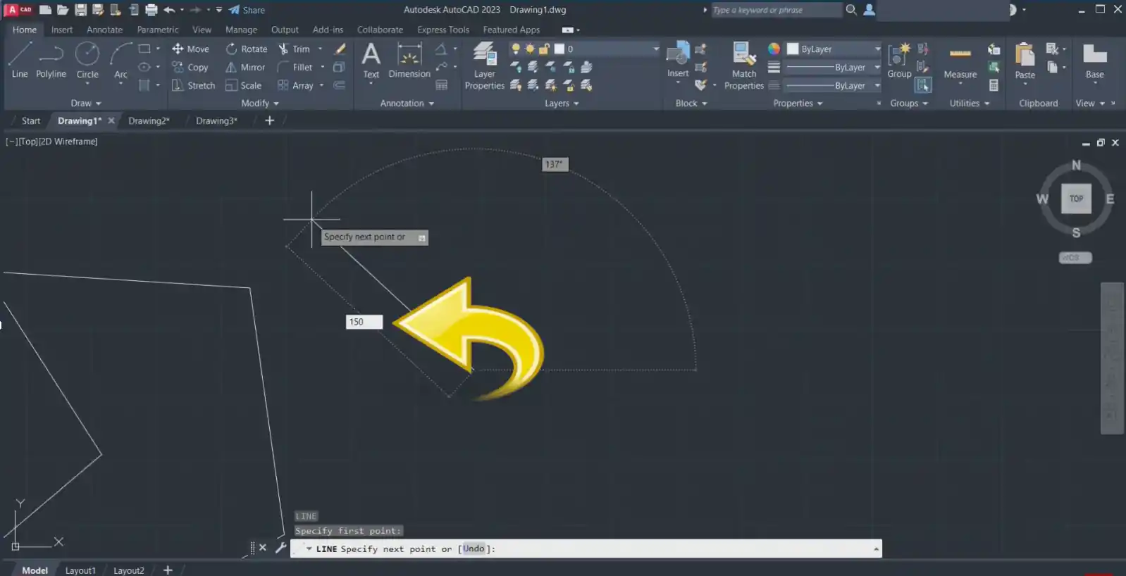 type line length in autocad