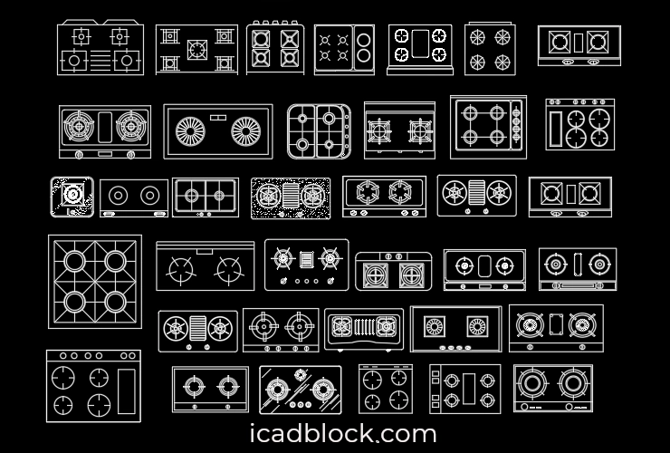 Oven and Stove CAD Blocks