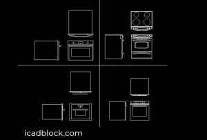 oven dwg cad block for autocad