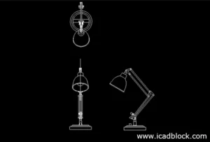 Reading lamp cad block autocad