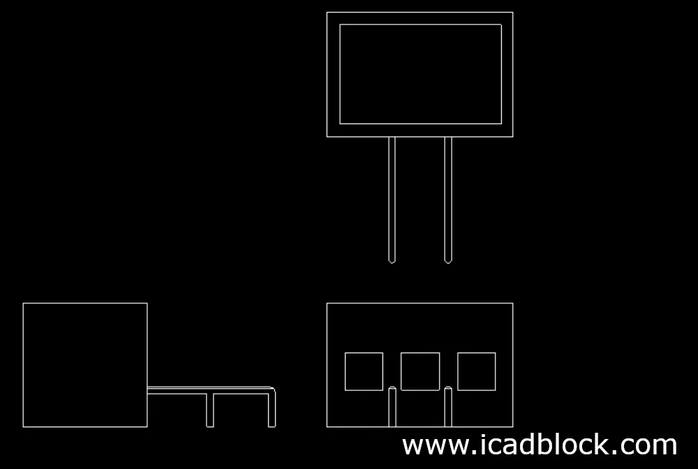 simple ticket counter dwg in 3 views