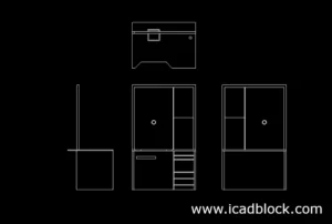 ticket counter autocad model