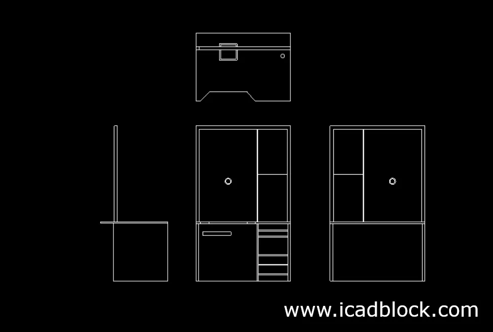 ticket counter autocad model