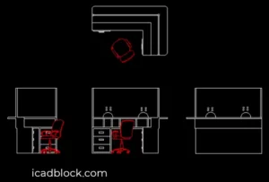 ticket counter cad block dwg