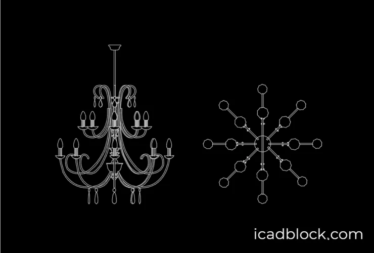 Crystal Chandelier in AutoCAD