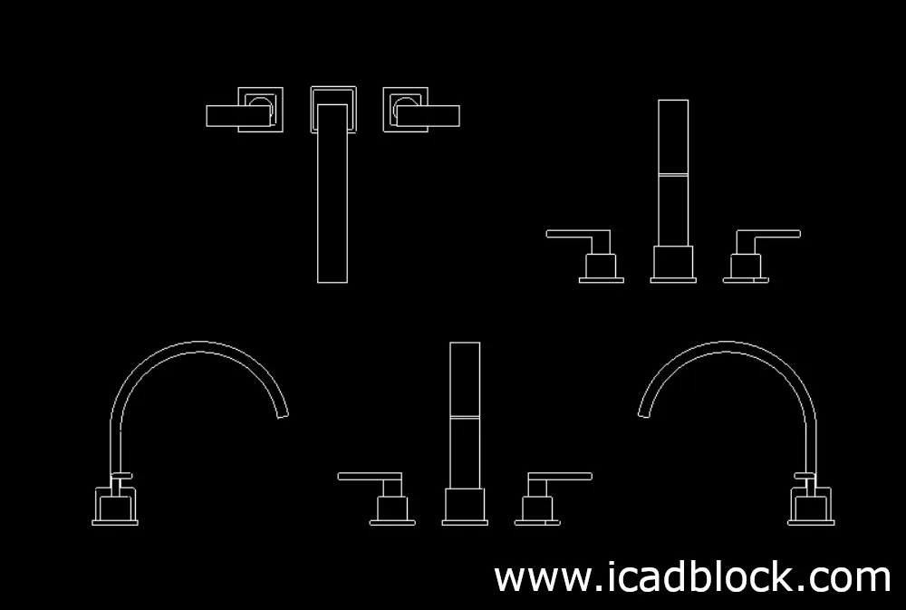 Grifo de cocina de doble manija Bloque DWG