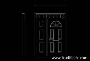 Bloque CAD de puerta de entrada