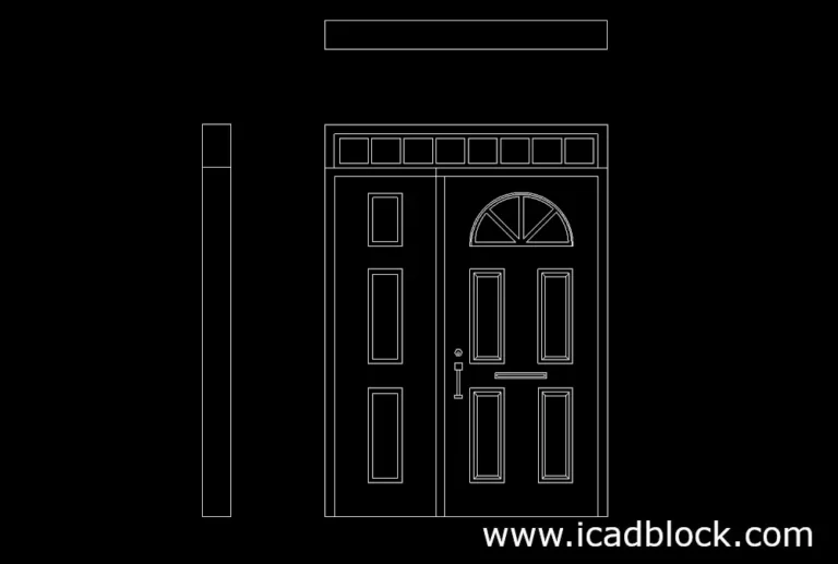 Front door CAD Block beautiful one