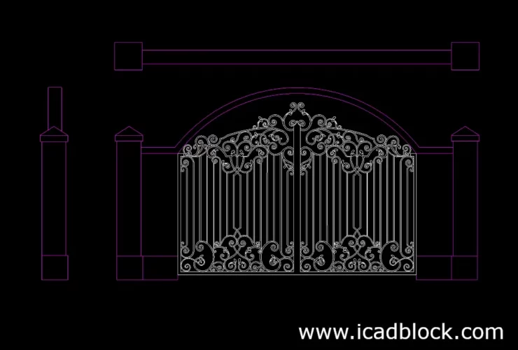 Gate dwg model for autocad