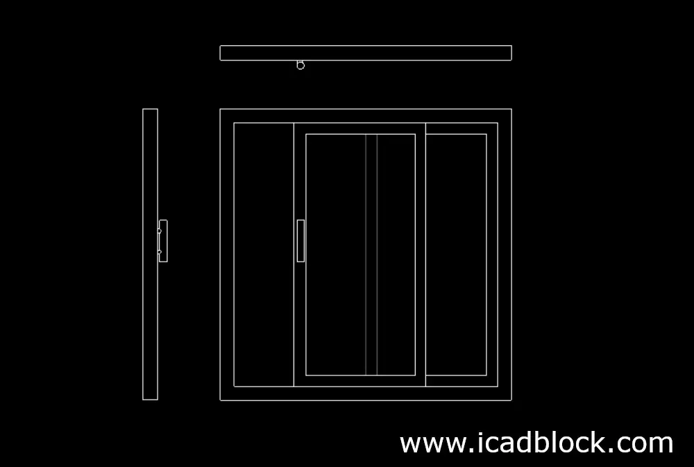 Modelo 2d de puerta corredera