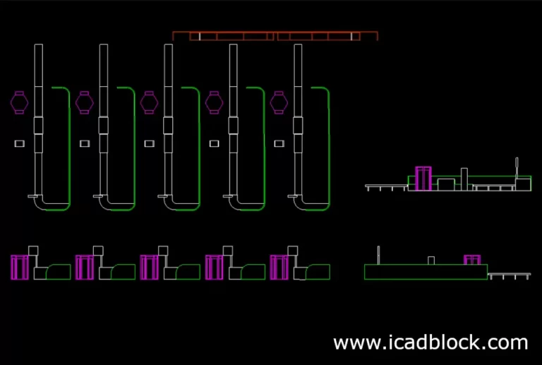 airport check in counter cad block