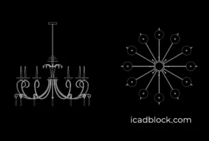 Antique Chandelier in AutoCAD