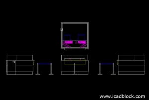 cash counter 2d model for autocad