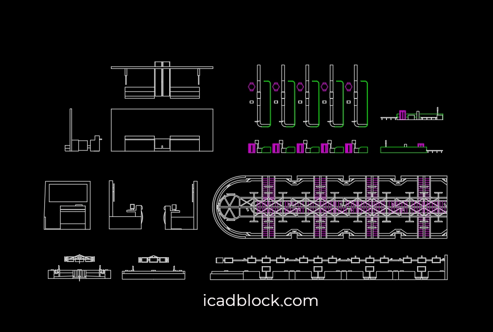 Check-in Counter CAD Block