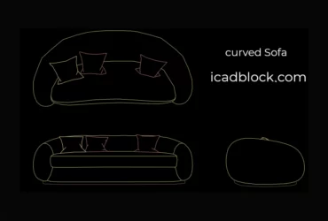 Sofa curved 2d in AutoCAD