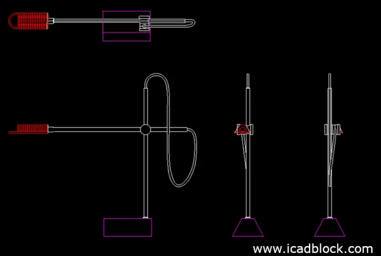 desk lamp dwg model download