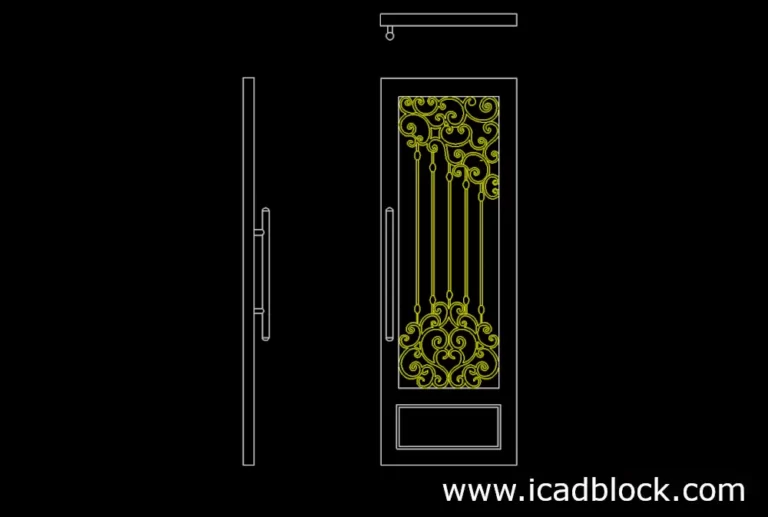 door dwg 2d model for autocad